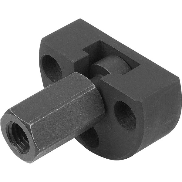 Quick-Fit Coupling W. Radial Offset Comp. D=M12X1, 25 Steel, W. Mounting Flange